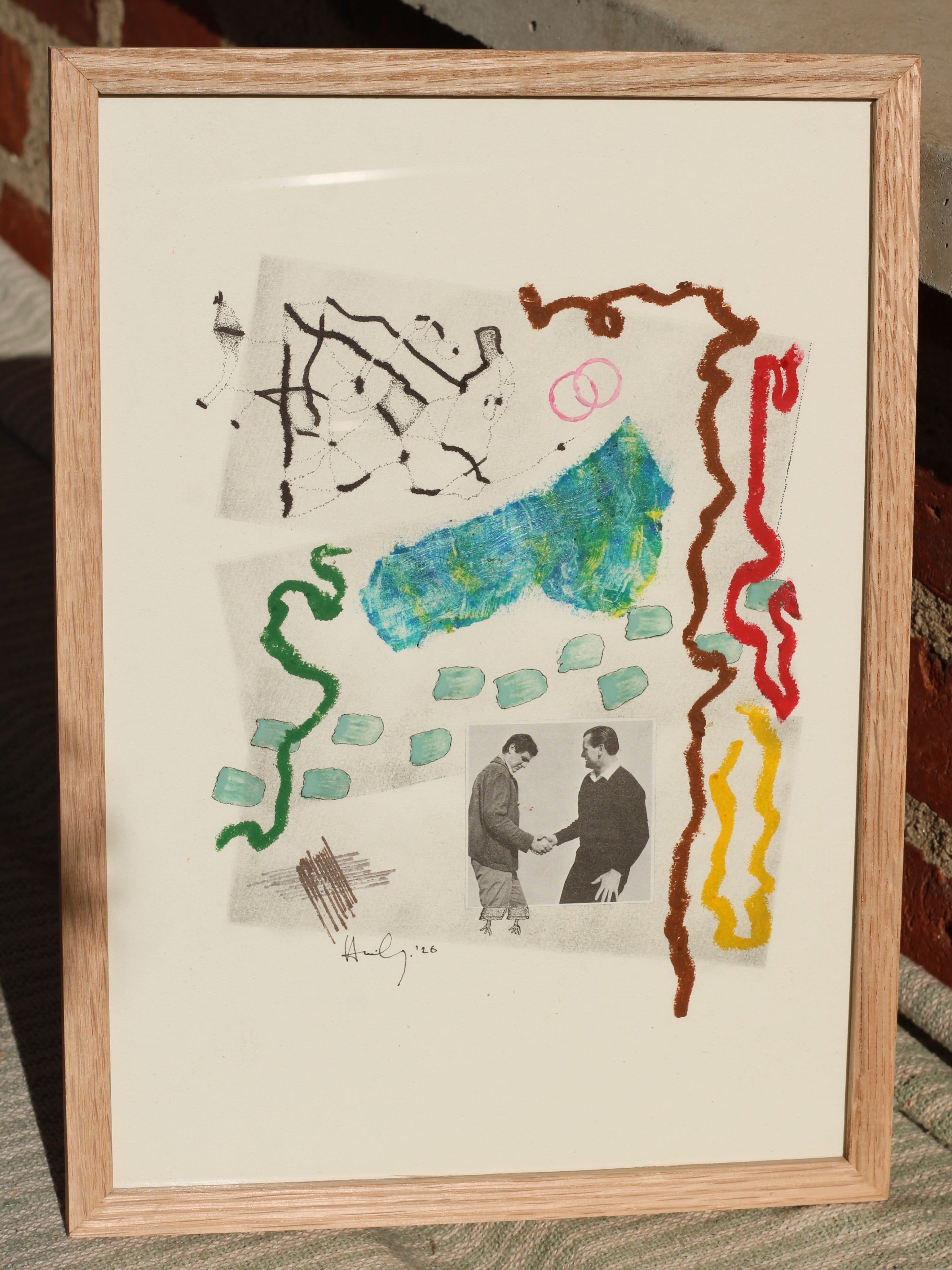 Originalværk 08, indrammet originalkunst fra HOBUG i A4