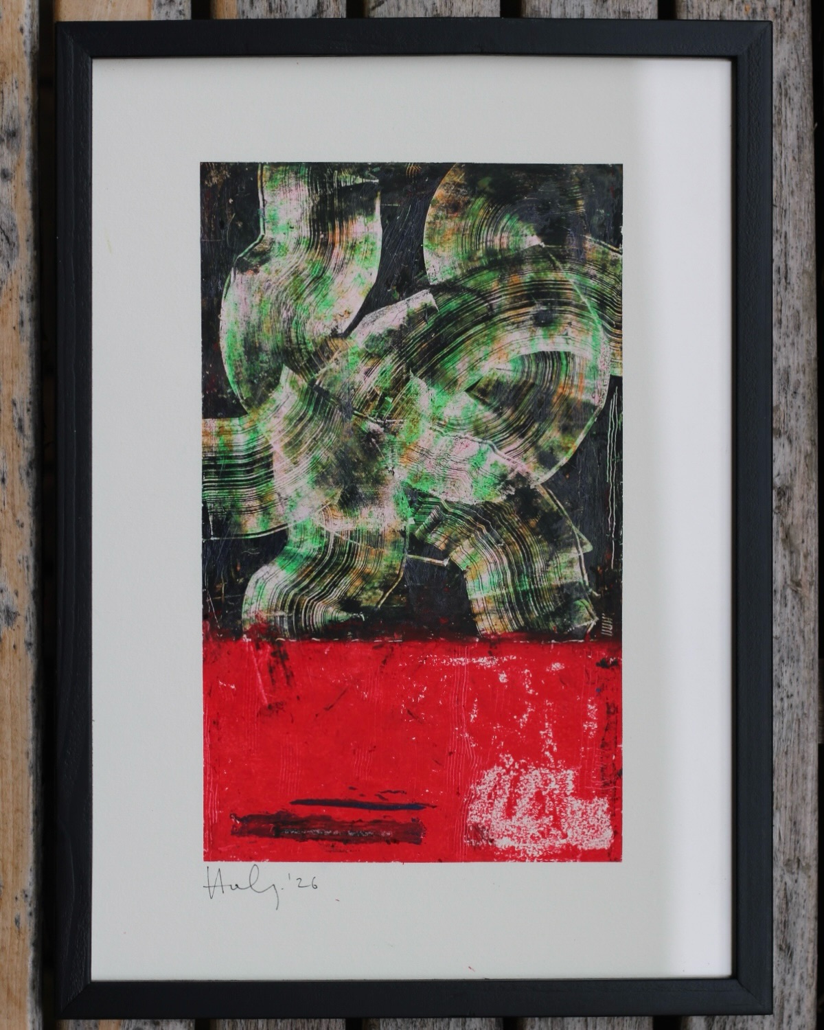 Originalværk 15, indrammet originalkunst fra HOBUG i A4